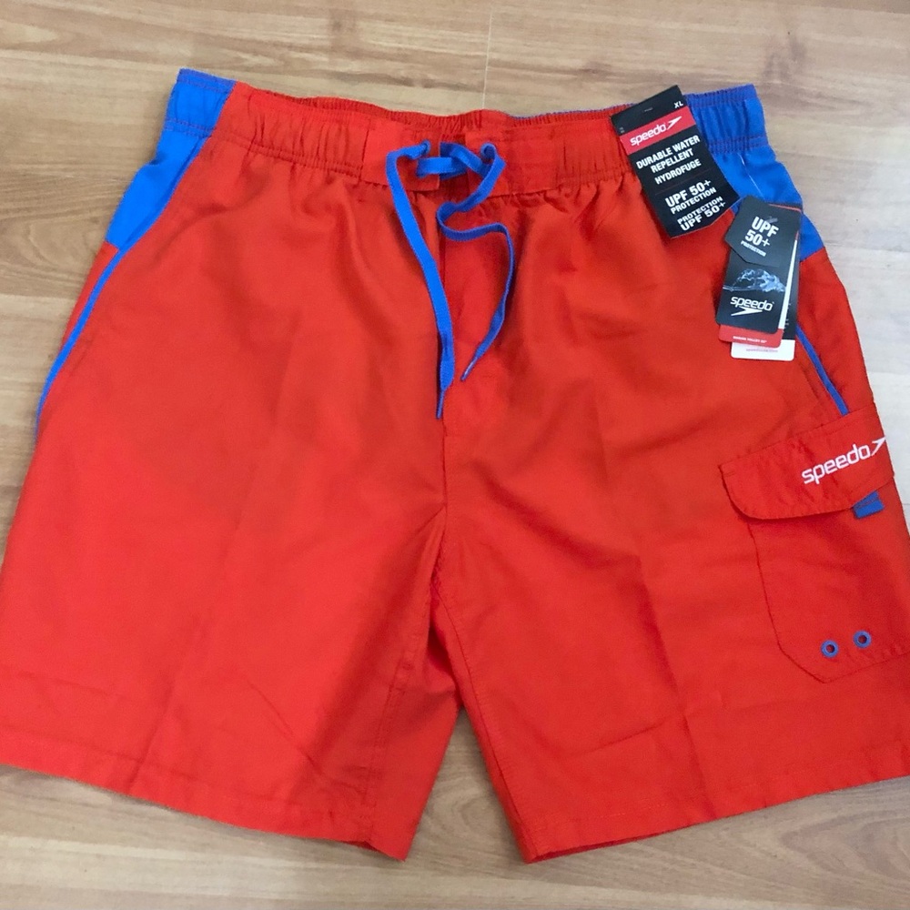 Speedo Boardshorts Men's X-LARGE Orange Swim Shorts NWT